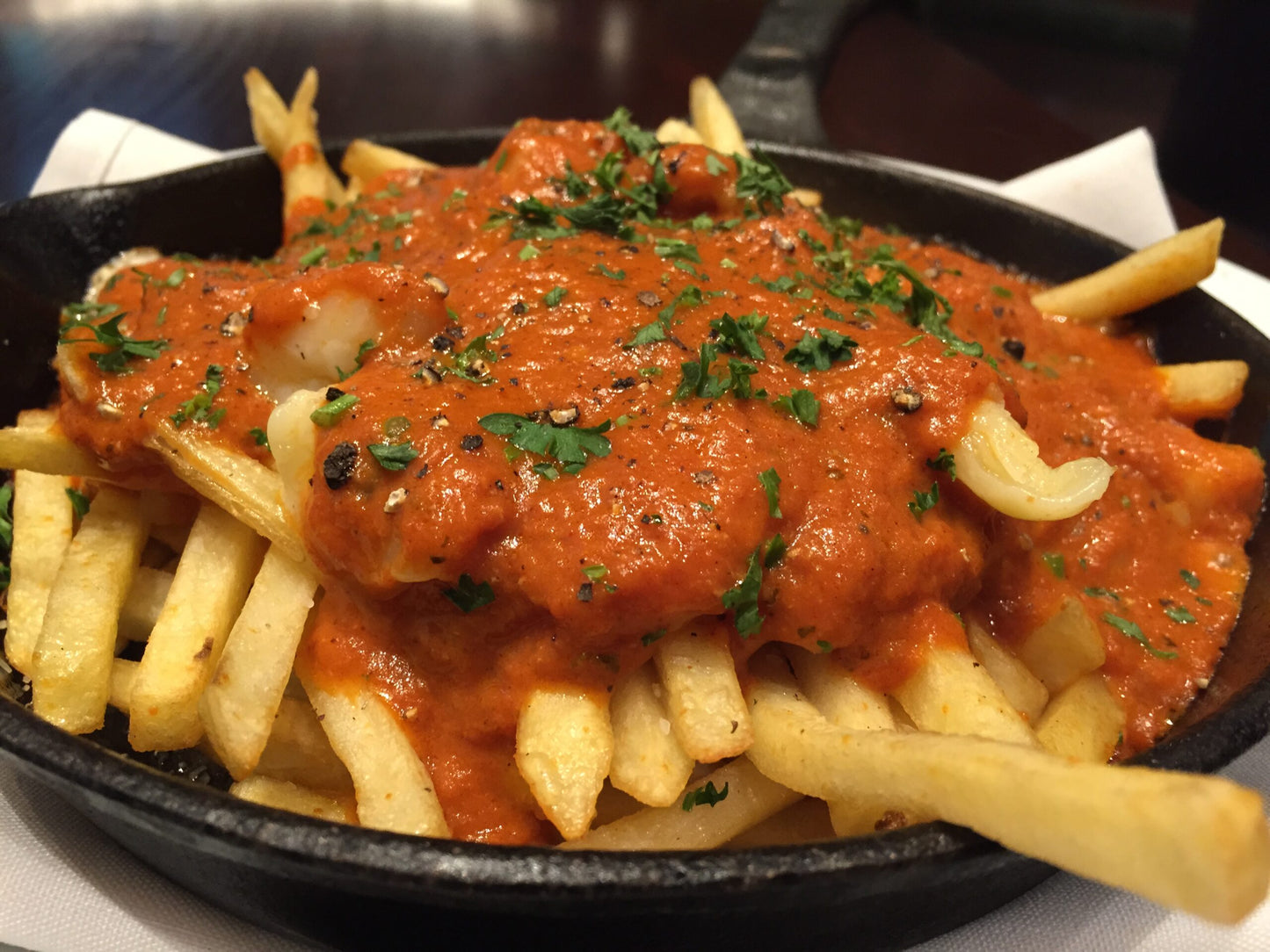 Butter Chicken gravy Poutine